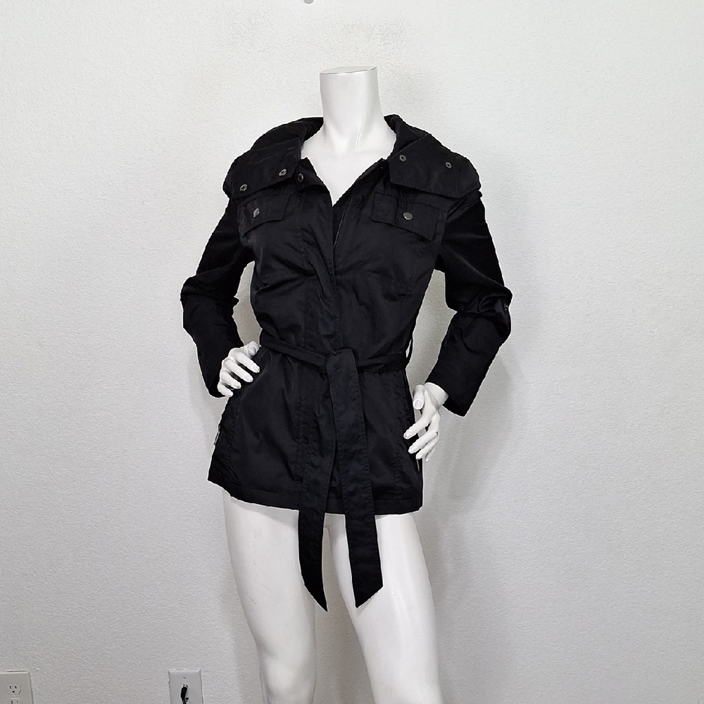 Halogen Black Gorpcore Belted Pockets Dark Academia Utility Jacket Size SP